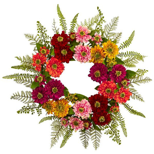 Mixed Flower Artificial Wreath – Summer and Autumn Door Decoration