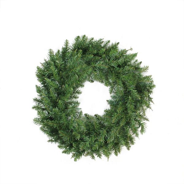 24" Buffalo Fir Artificial Christmas Wreath Unlit Holiday Greenery for Door or Wall