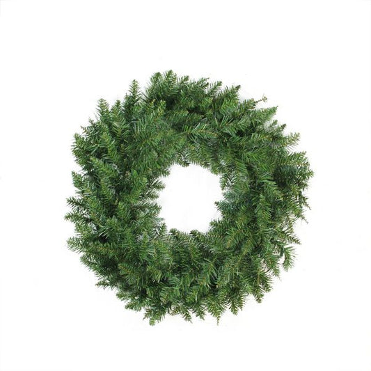 24" Buffalo Fir Artificial Christmas Wreath Unlit Holiday Greenery for Door or Wall