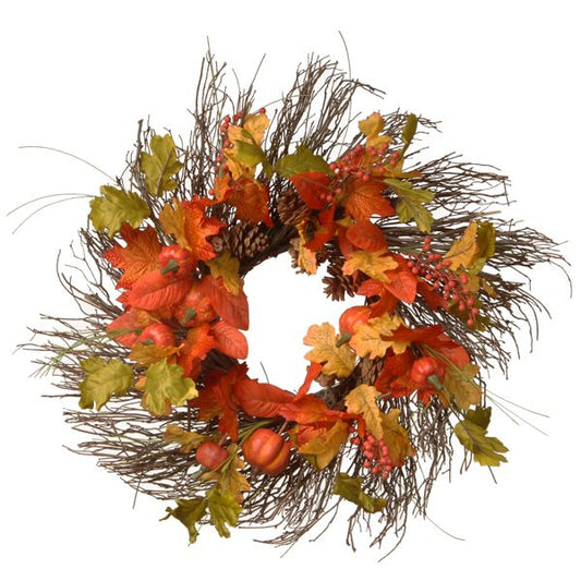 26" Maple Leaves Artificial Wreath - National Tree Company