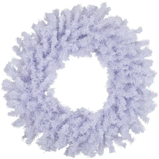 20 Inch White Crystal Spruce Artificial Christmas Wreath Unlit