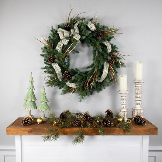 48” Blue Spruce Real Touch Artificial Wreath