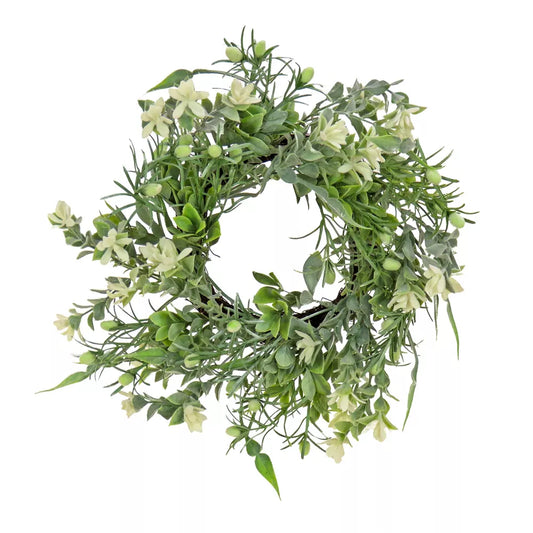 14 Inch Artificial Mixed Blossoms Spring Table Wreath