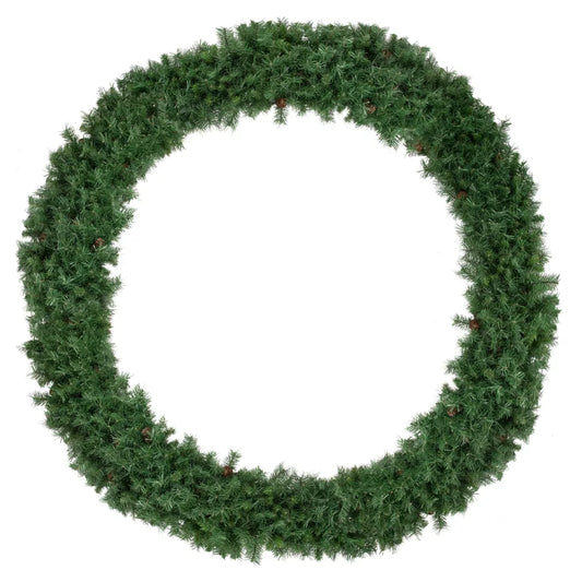 6' Black River Pine Artificial Christmas Wreath – Unlit Holiday Decoration