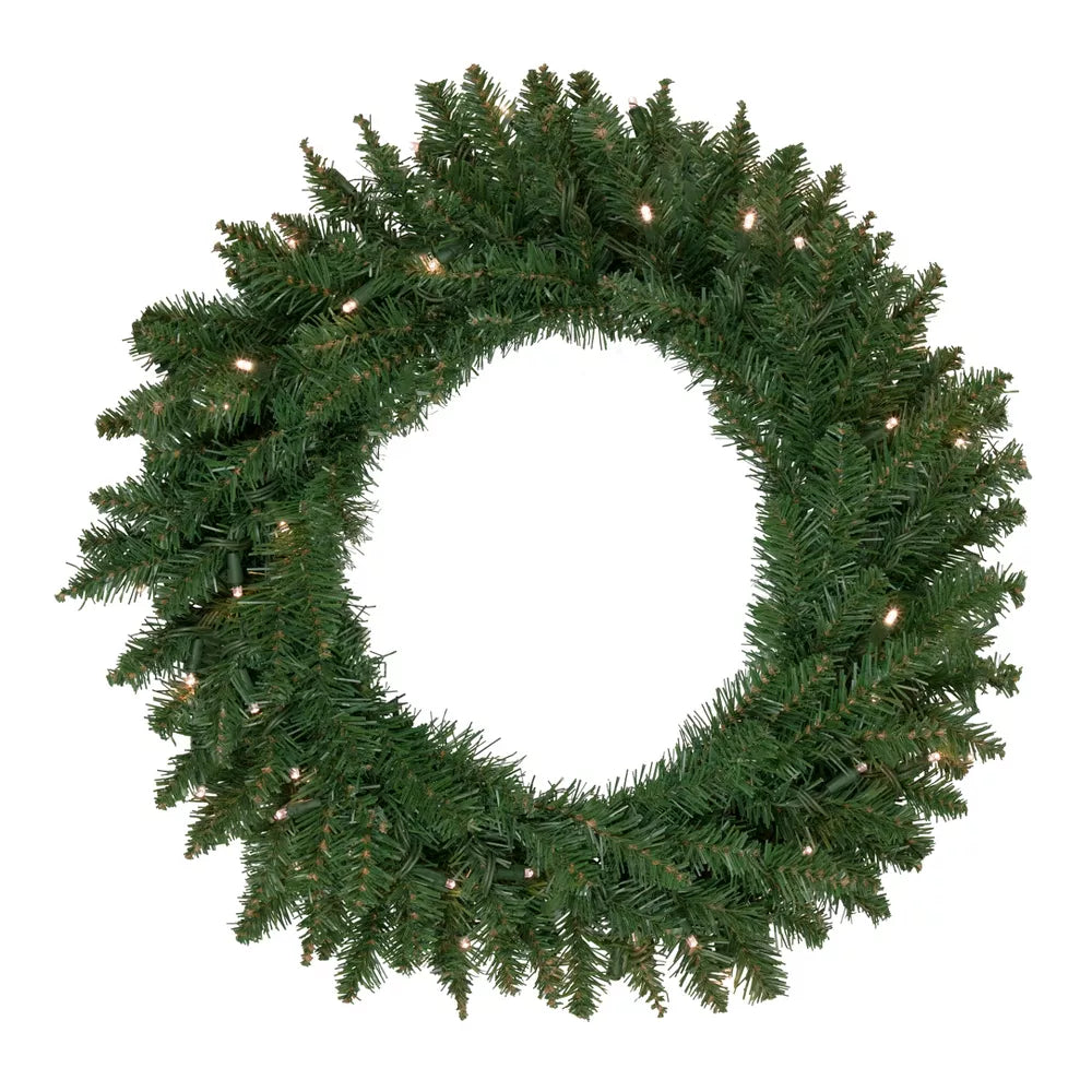 Pre-Lit Winona Fir Artificial Christmas Wreath - 30" Warm White LED Lights