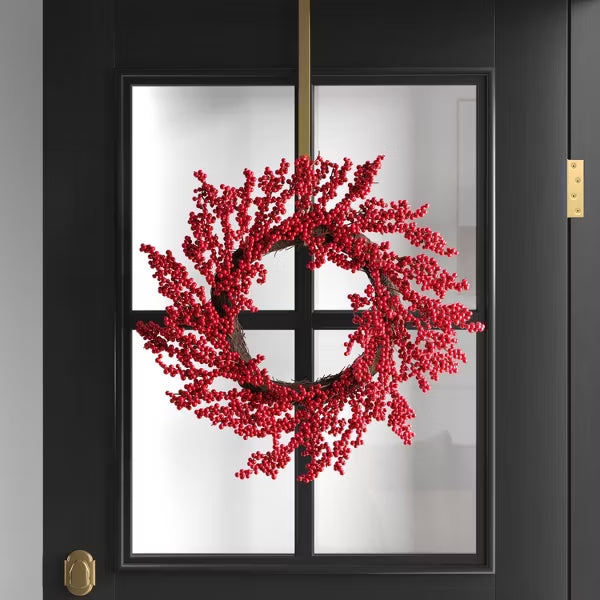 22" Cluster Berry Artificial Christmas Wreath Red
