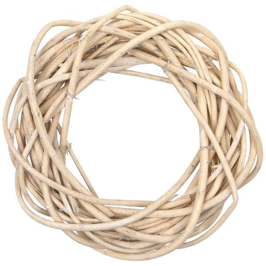 12" Natural Weeping Willow Twig Wreath Unlit Spring Door or Wall Accent