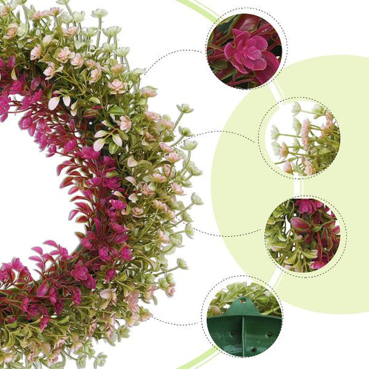 Artificial Eucalyptus Wreath for Front Door – Wedding and Fall Seasonal Décor