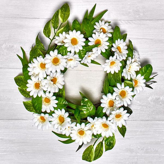 Sunshine Daisies Lighted Wreath for Home Decor