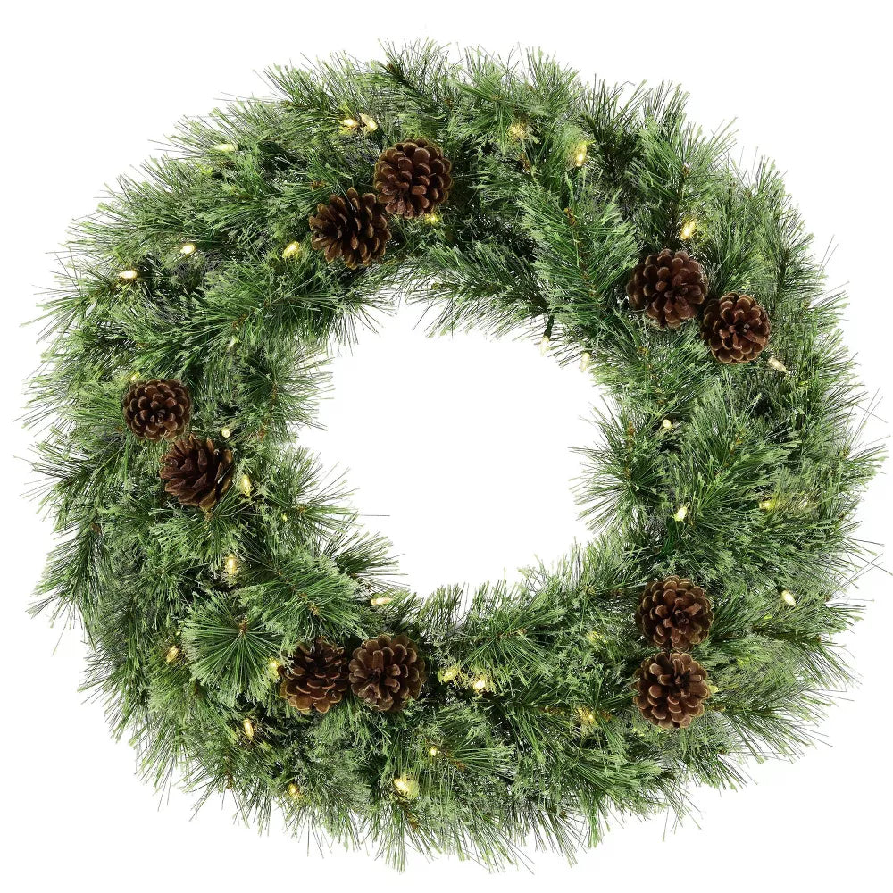 24-Inch Pre-Lit Cashmere Wreath – Haute Decor
