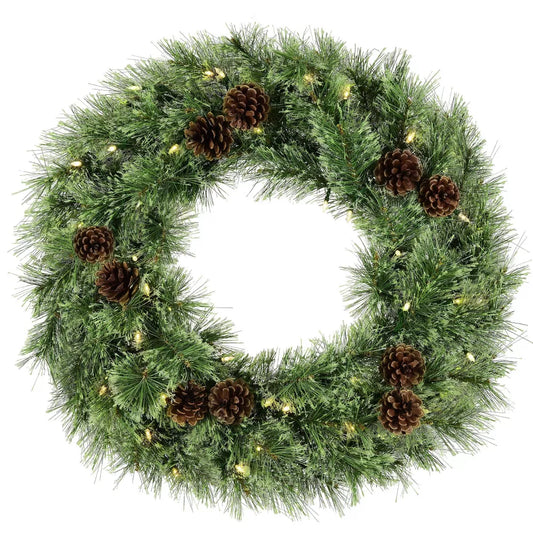 24-Inch Pre-Lit Cashmere Wreath – Haute Decor