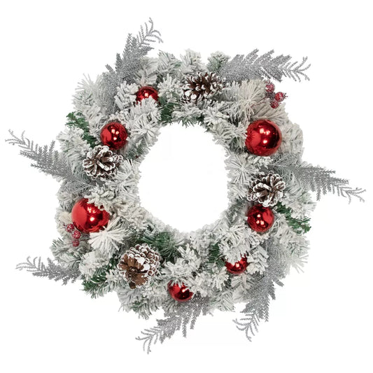 Northlight 22-Inch Rose and Peony Artificial Floral Spring Wreath – Pink and Yellow