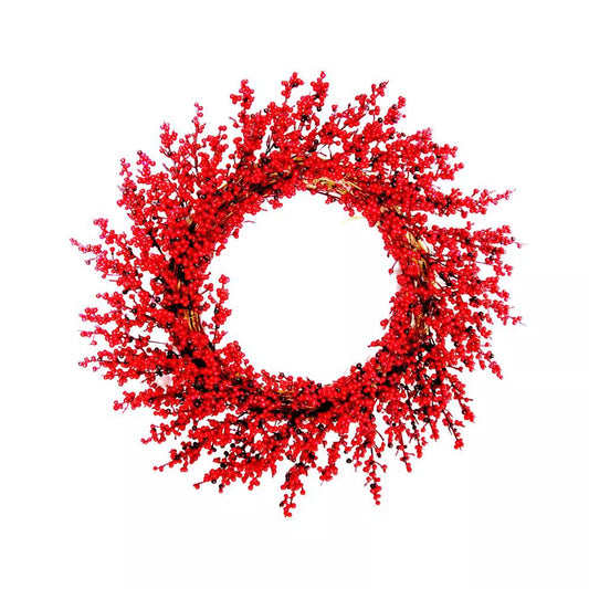 22 Inch Red Cranberry Christmas Wreath – Celebrations