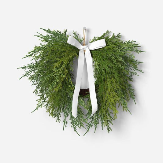 Mini Draping Cedar Christmas Wreath Greenery Accent for Holiday Décor
