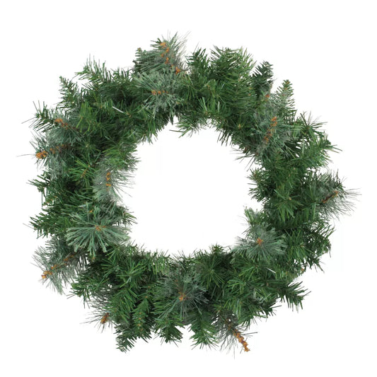 Mixed Cashmere Pine Artificial Christmas Wreath 24 Inch Unlit