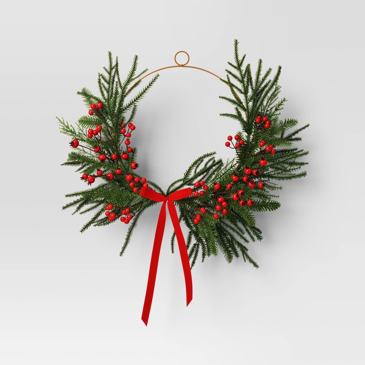 Asymmetrical Mixed Christmas Wreath – Holiday Home Décor