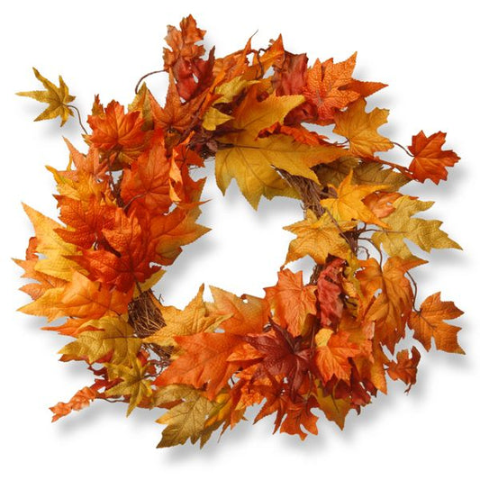 National Tree Company Autumn Maple Leaf Wreath 24"