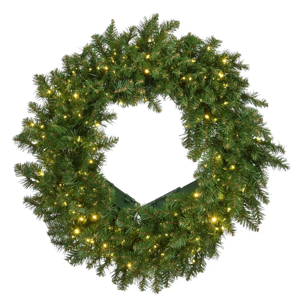 24-Inch Pre-Lit Kingswood Fir Wreath – Infinity LED Lights