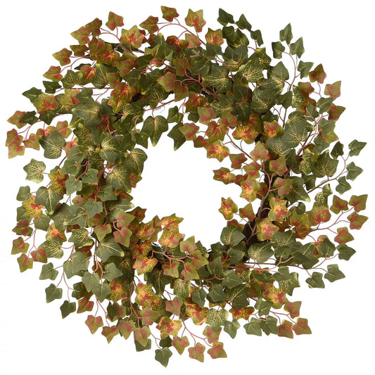 24-Inch Artificial Ivy Autumn Wreath – National Tree Company