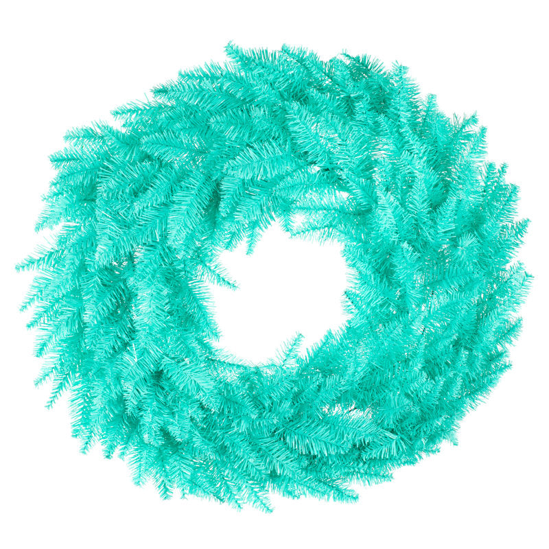 Artificial Fir Christmas Wreath displayed on a front door