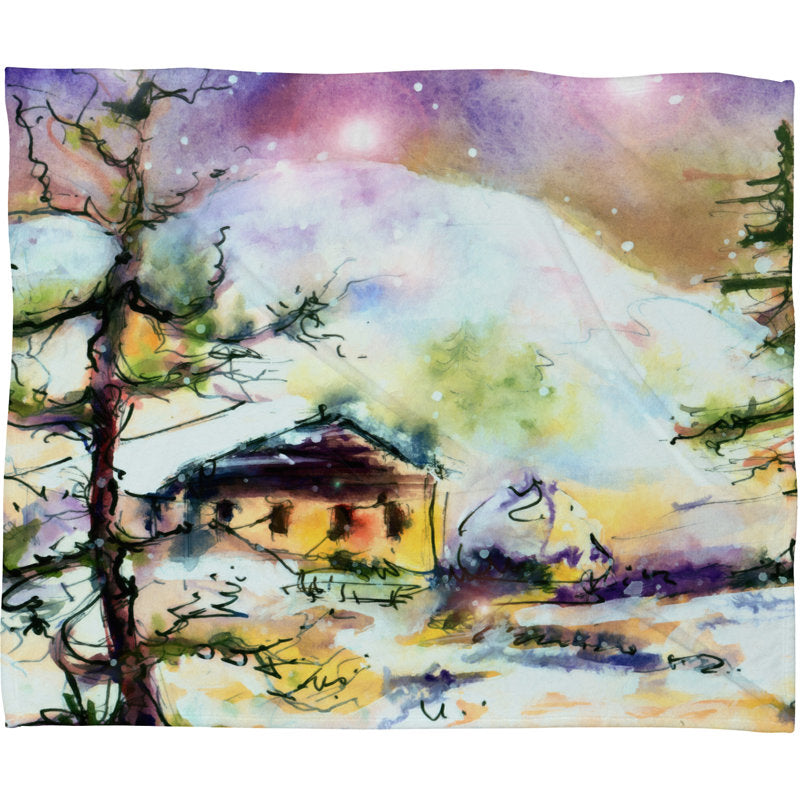 Ginette Fine Art Knitted Throw Blanket