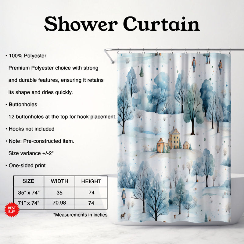 Glacial Hideout - Premium Shower Curtain