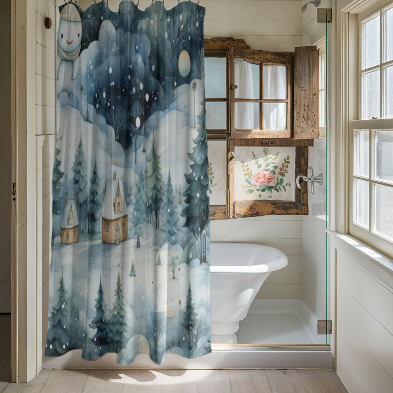 Glacial Sanctuary - Premium Shower Curtain