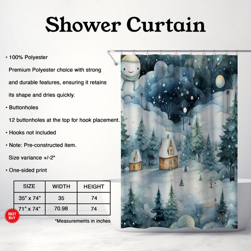 Glacial Sanctuary - Premium Shower Curtain