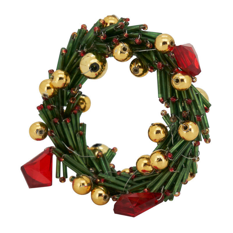 Glass Beads, Iron Napkin Holder