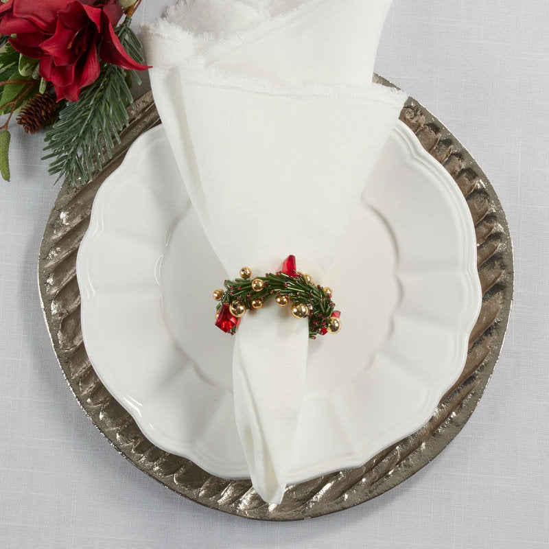 Glass Beads, Iron Napkin Holder