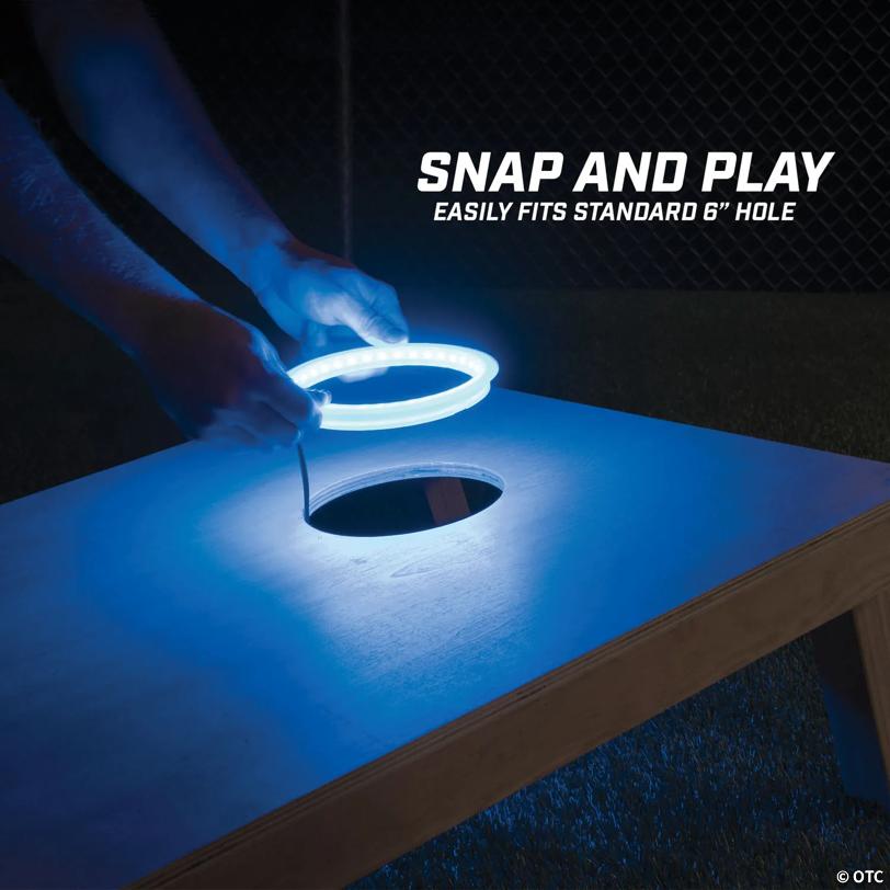 GoSports Cornhole Light Up LED Ring Kit 2pc Set - Blue