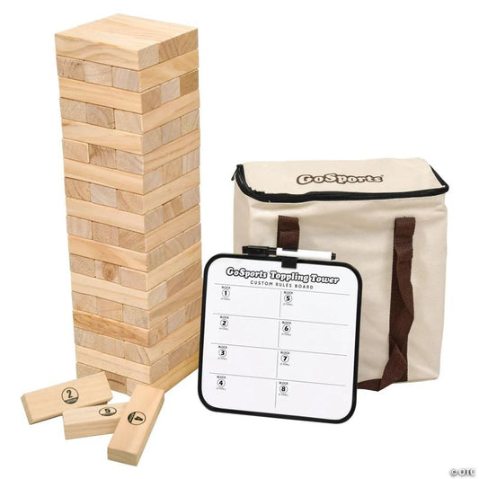 GoSports Large Toppling Tower with Bonus Rules