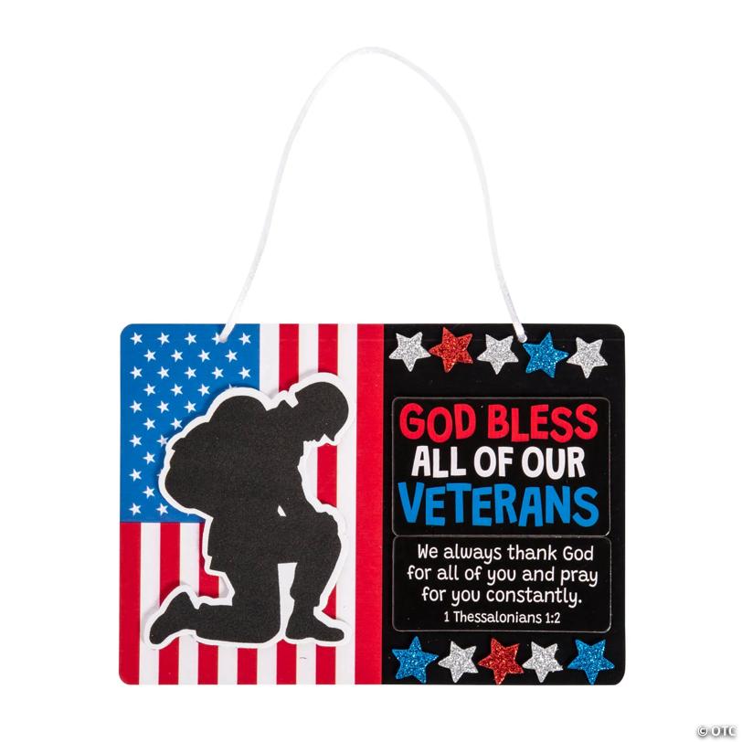 God Bless the Veterans Sign Craft Kit - Makes 12