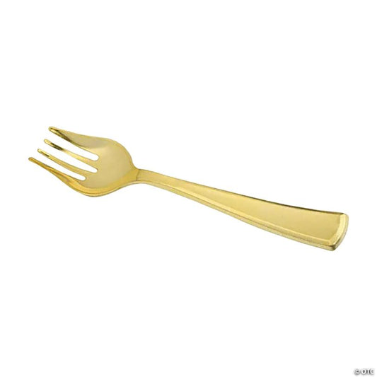 Gold Disposable Plastic Serving Spoons (50 Serving Spoons) | USA Decoration®