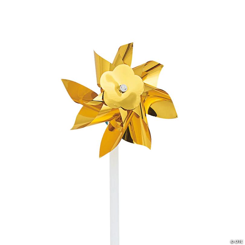 Gold Metallic Pinwheels - 36 Pc.