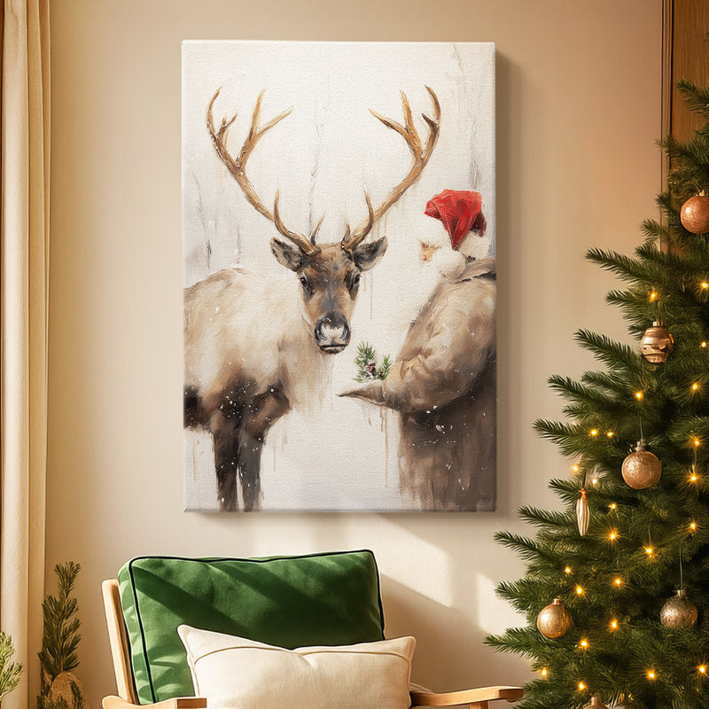 Golden Skies Green-Premium Gallery Wrapped Canvas