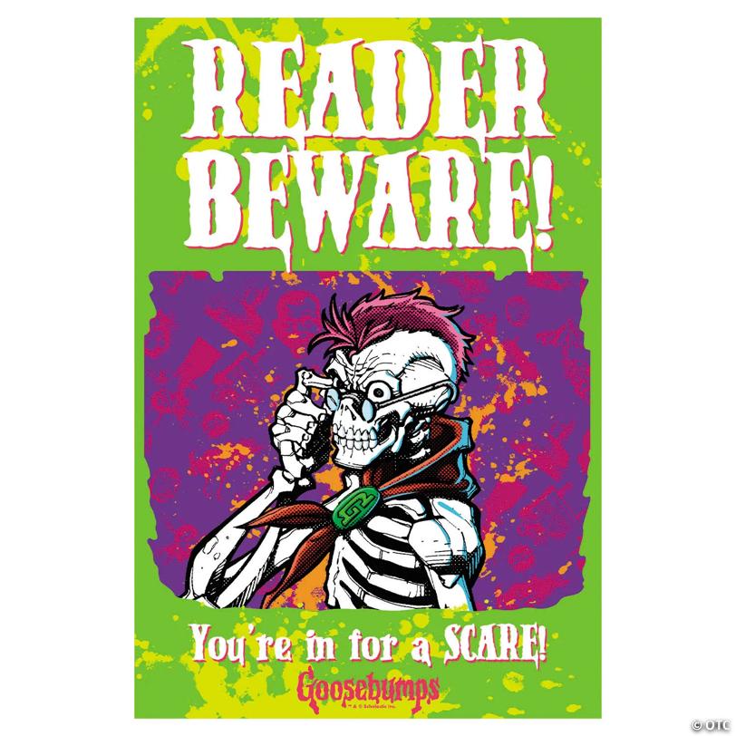 Goosebumps™ Reader Beware Metal Sign Halloween Decoration