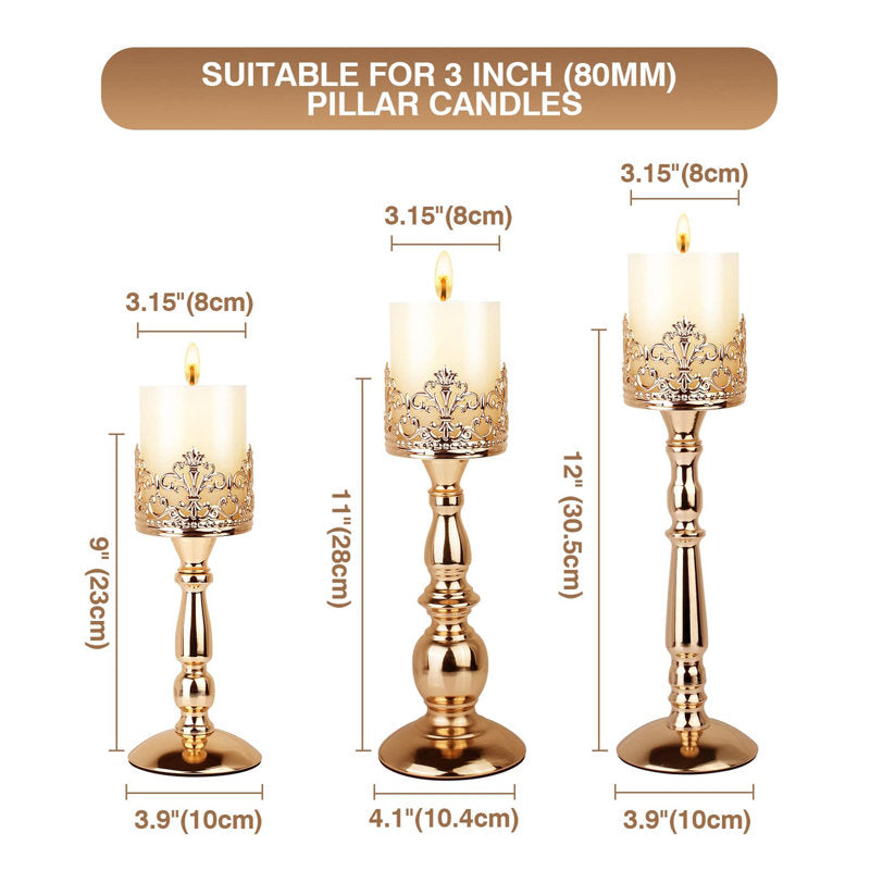 Gothic Candle Stand Set