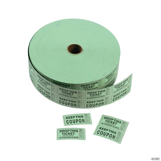 Green Coupon Double Roll Tickets | USA Decoration®