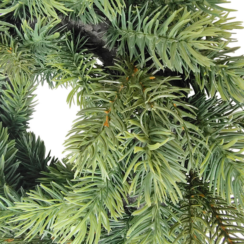 Green Pine Artificial Christmas Wreath 11.75-Inch Unlit