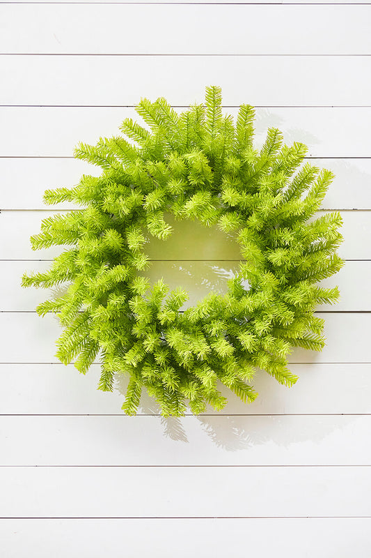 30" Lime Green Wreath Large Decorative Wreath for Front Door, Wall or Seasonal Home Decor