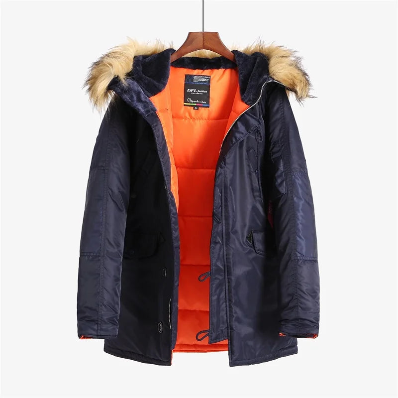 2025 Military Plus Size Fur Hood Long Waterproof Windproof Alaska куртка мужская Winter Parka Thick Men Jacket Coat