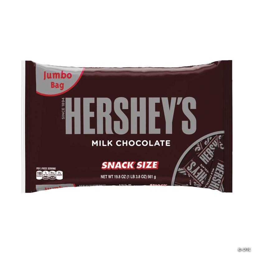 HERSHEY'S Snack Size Milk Chocolate Bars, 19.8 oz