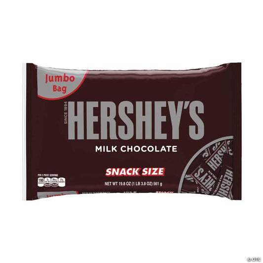 HERSHEY'S Snack Size Milk Chocolate Bars, 19.8 oz