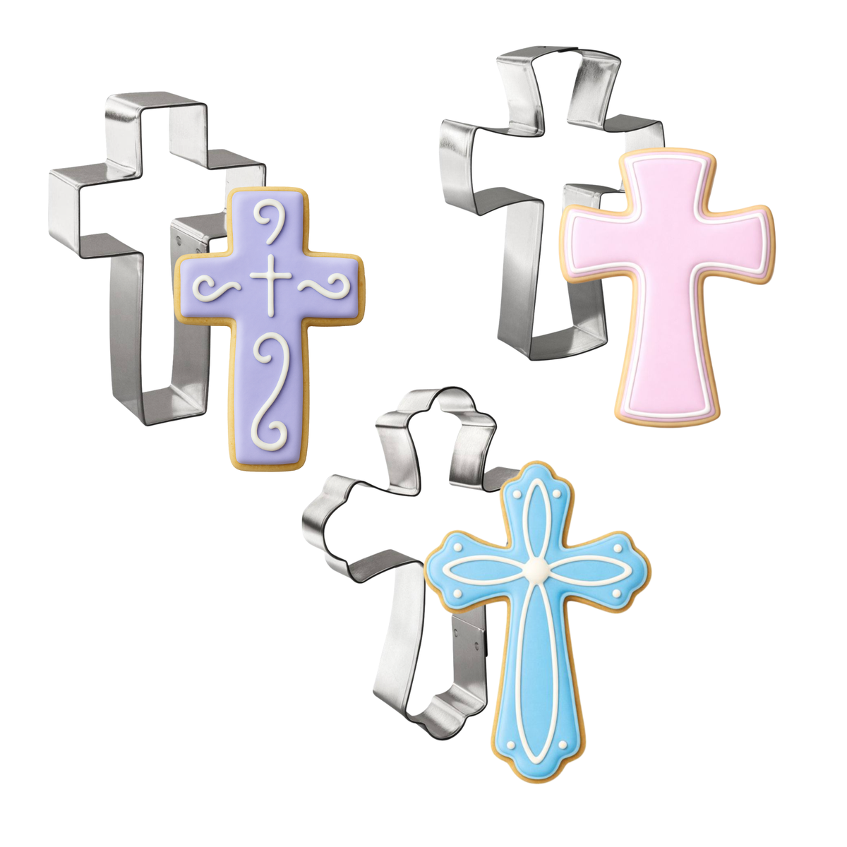 Religious Cross Cookie Cutter 3 Pc Set HS0449