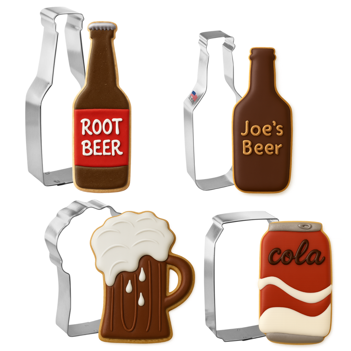 Bottle and Mug Cookie Cutter 4 Pc Set HS0465