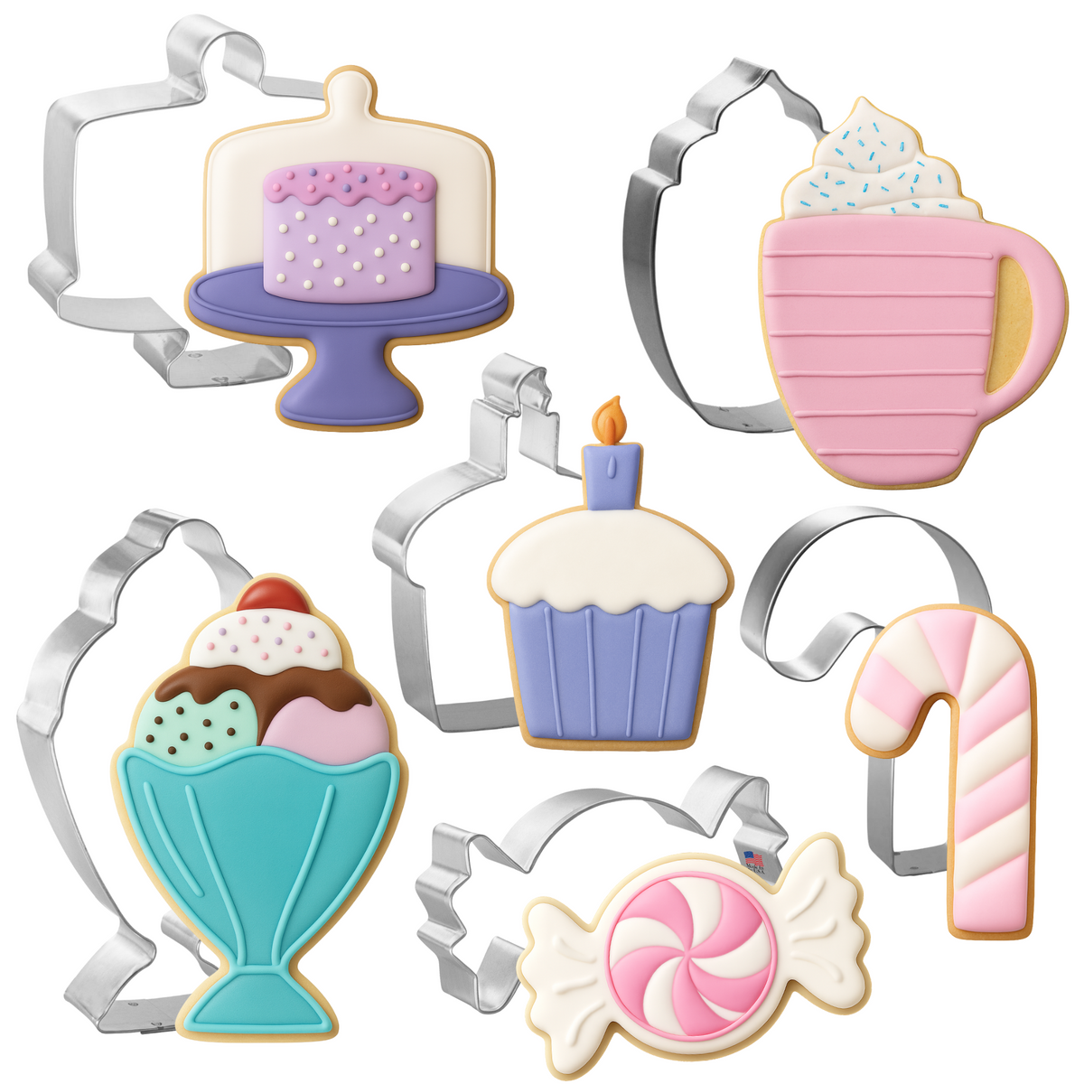 Christmas Sweets Candy Cookie Cutter 6 Pc Set HS0516