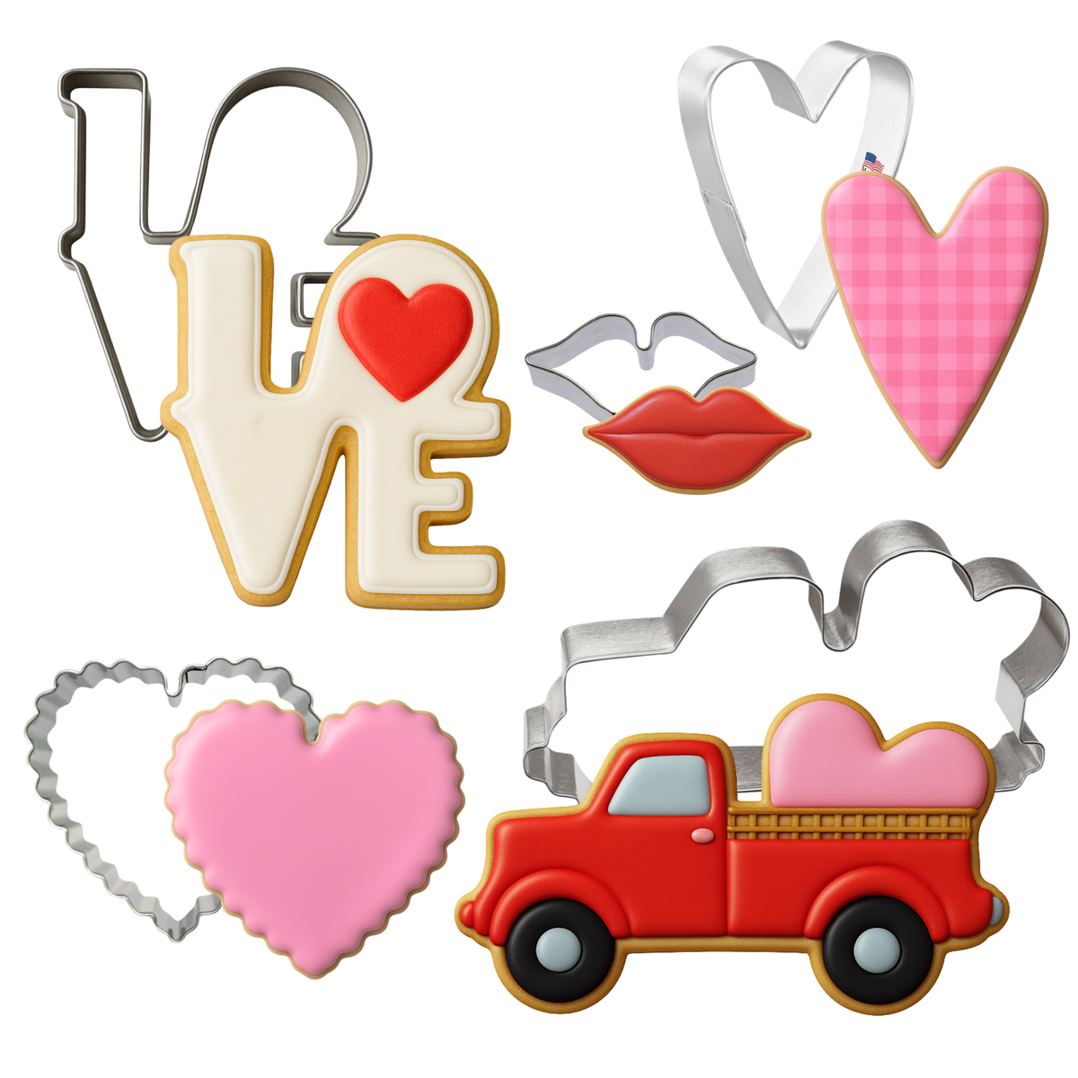 Valentine's Day 5 Piece Cookie Cutter Set HS0614