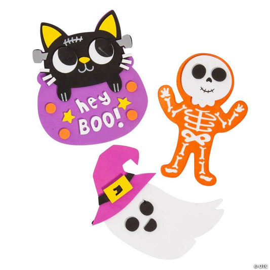 Halloween Boo Crew Magnet Craft Kit - Makes 12