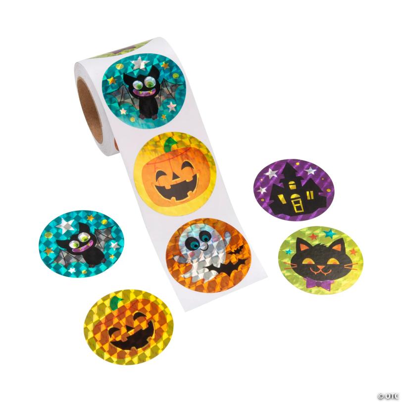 Halloween Character Prism Sticker Roll - 100 Pc. | USA Decoration®